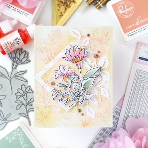 Pinkfresh Studio - Nested Rectangles Diagonal Stitch die