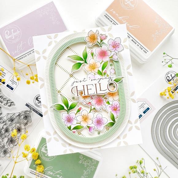 Pinkfresh Studio - Nested Elongated Ovals Blanket Stitched die