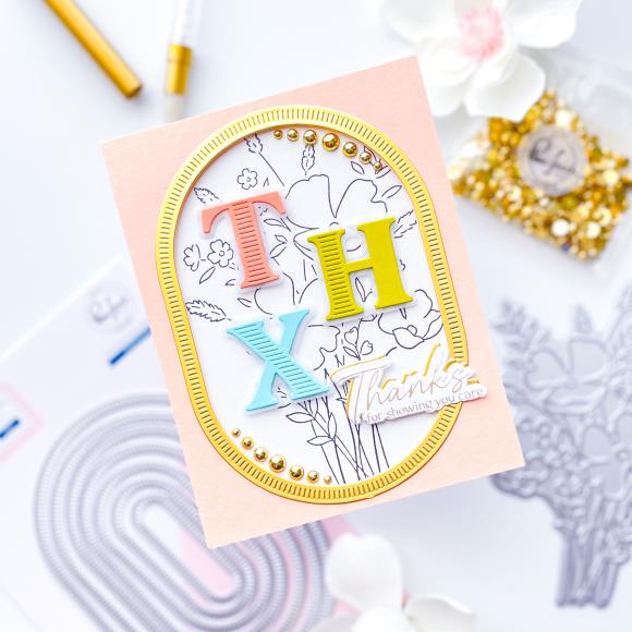 Pinkfresh Studio - Nested Elongated Ovals Blanket Stitched die