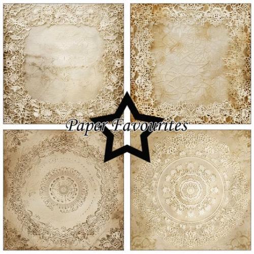 Paper Favourites Vintage Doily Lace 12x12 Inch Paper Pad (PF730) - Postage as per Actual