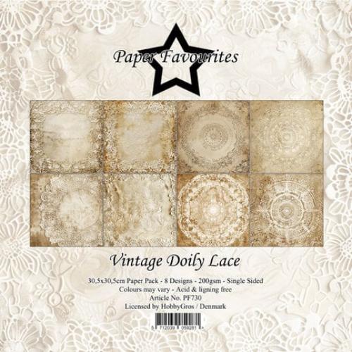 Paper Favourites Vintage Doily Lace 12x12 Inch Paper Pad (PF730) - Postage as per Actual