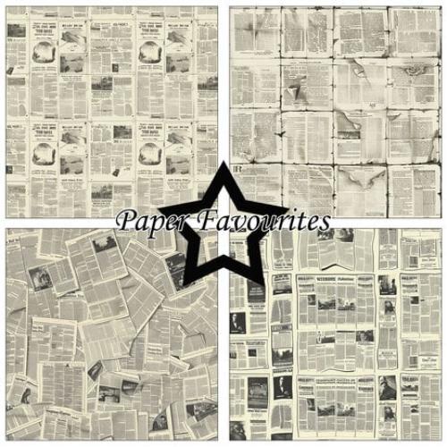 Paper Favourites Vintage Newspaper 12x12 Inch Paper Pad (PF731) - Postage as per Actual