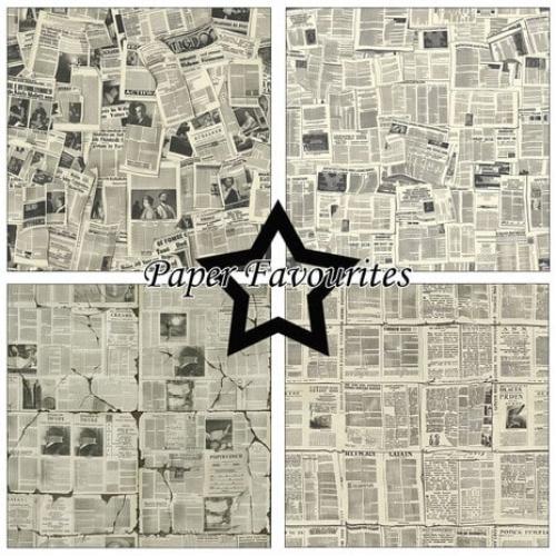 Paper Favourites Vintage Newspaper 12x12 Inch Paper Pad (PF731) - Postage as per Actual