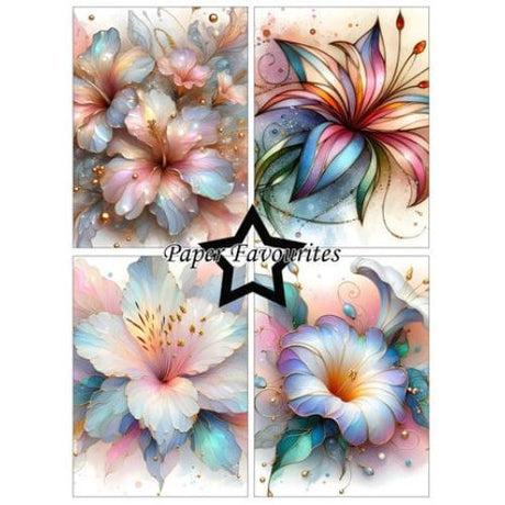 Paper Favourites - A6 Paper Pack Abstract flowers (PFA562)
