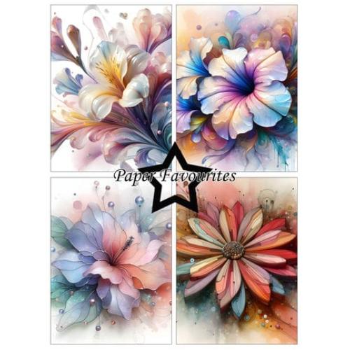 Paper Favourites - A6 Paper Pack Abstract flowers (PFA562)