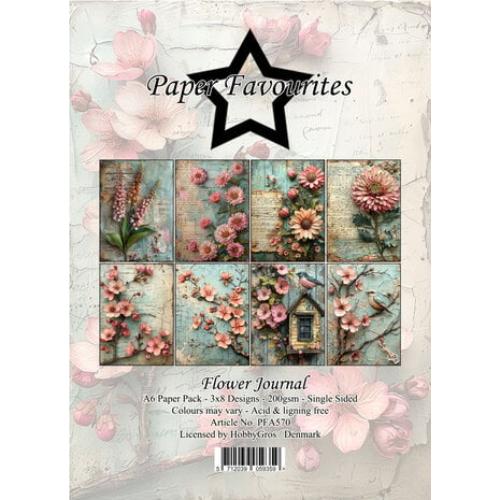 Paper Favourites - A6 Paper Pack Flower Journal (PFA570)