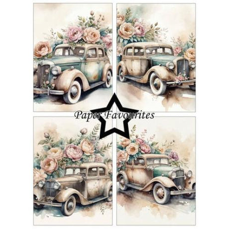 Paper Favourites - A6 Paper Pack Vintage Car (PFA572)