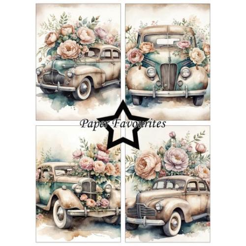 Paper Favourites - A6 Paper Pack Vintage Car (PFA572)