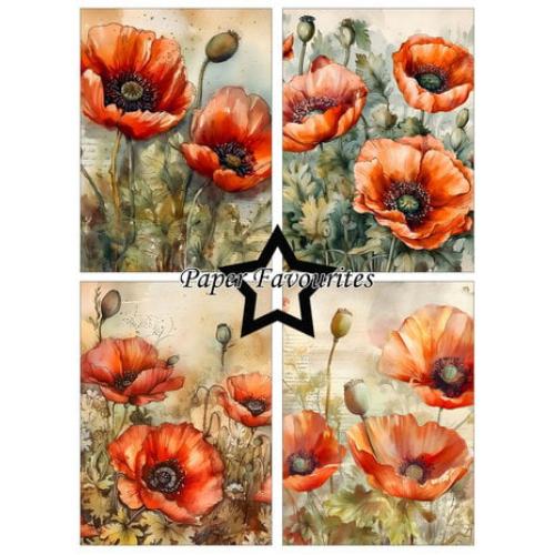 Paper Favourites - A6 Paper Pack Poppy (PFA574)