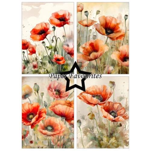 Paper Favourites - A6 Paper Pack Poppy (PFA574)