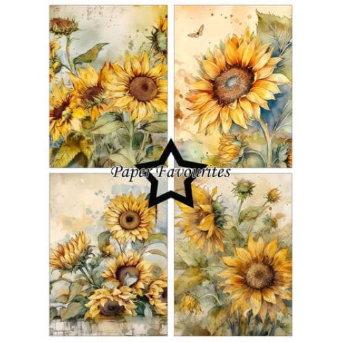 Paper Favourites - A6 Paper Pack Vintage Sunflower (PFA576)