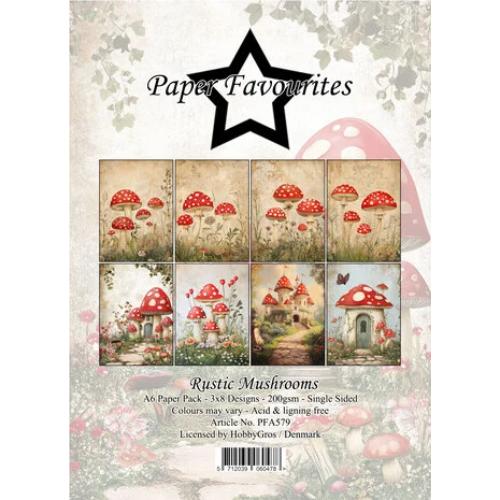 Paper Favourites - A6 Paper Pack Rustic Mushrooms (PFA579)