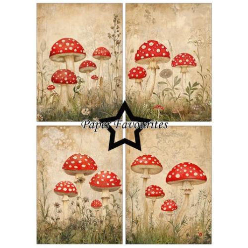 Paper Favourites - A6 Paper Pack Rustic Mushrooms (PFA579)