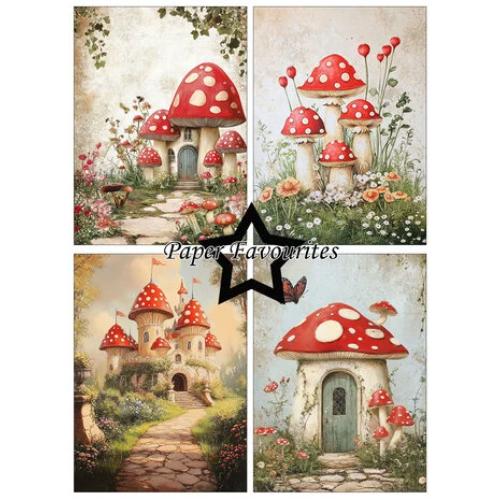 Paper Favourites - A6 Paper Pack Rustic Mushrooms (PFA579)
