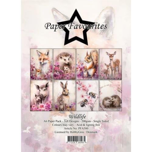 Paper Favourites - A6 Paper Pack Wildlife (PFA580)