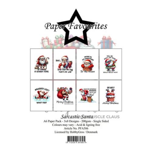 Paper Favourites - A6 Paper Pack Sarcastic Santa (PFA586)