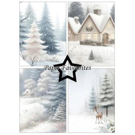 Paper Favourites - A6 Paper Pack Snow Forest (PFA587)