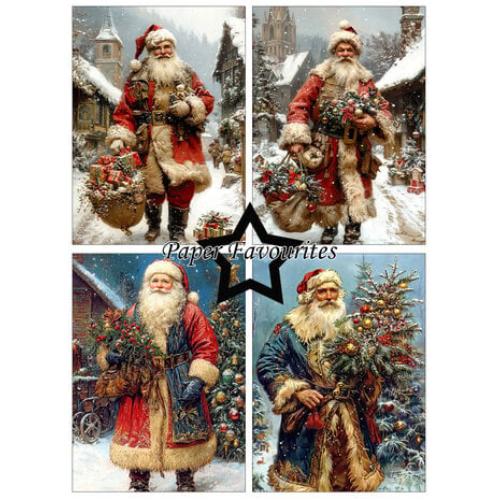 Paper Favourites - A6 Paper Pack Vintage Santa (PFA591)