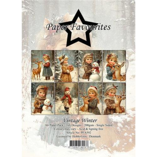 Paper Favourites - A6 Paper Pack Vintage Winter (PFA592)