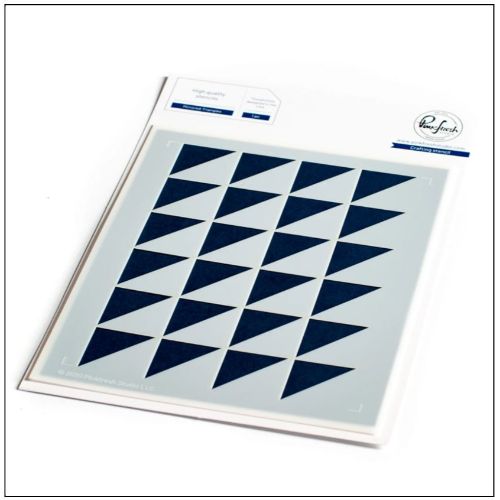 Pinkfresh Studio - Mirrored triangles stencil