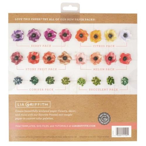 Lia Griffith Frosted Craft Tissue Paper 12"X12" 20/Pkg Stone Fruit-Reds - Postage as per Actual