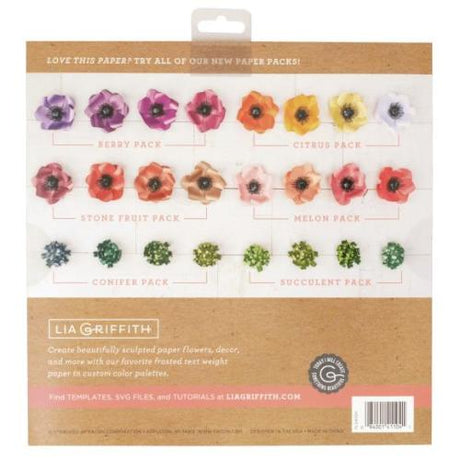 Lia Griffith Frosted Craft Tissue Paper 12"X12" 20/Pkg Stone Fruit-Reds - Postage as per Actual