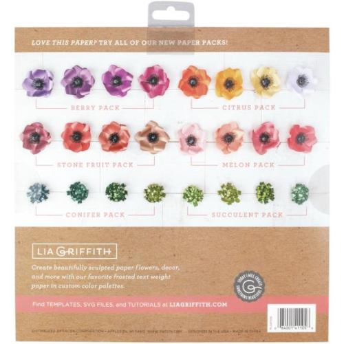 Lia Griffith Frosted Craft Tissue Paper 12"X12" 20/Pkg Succulent-Greens - Postage as per Actual