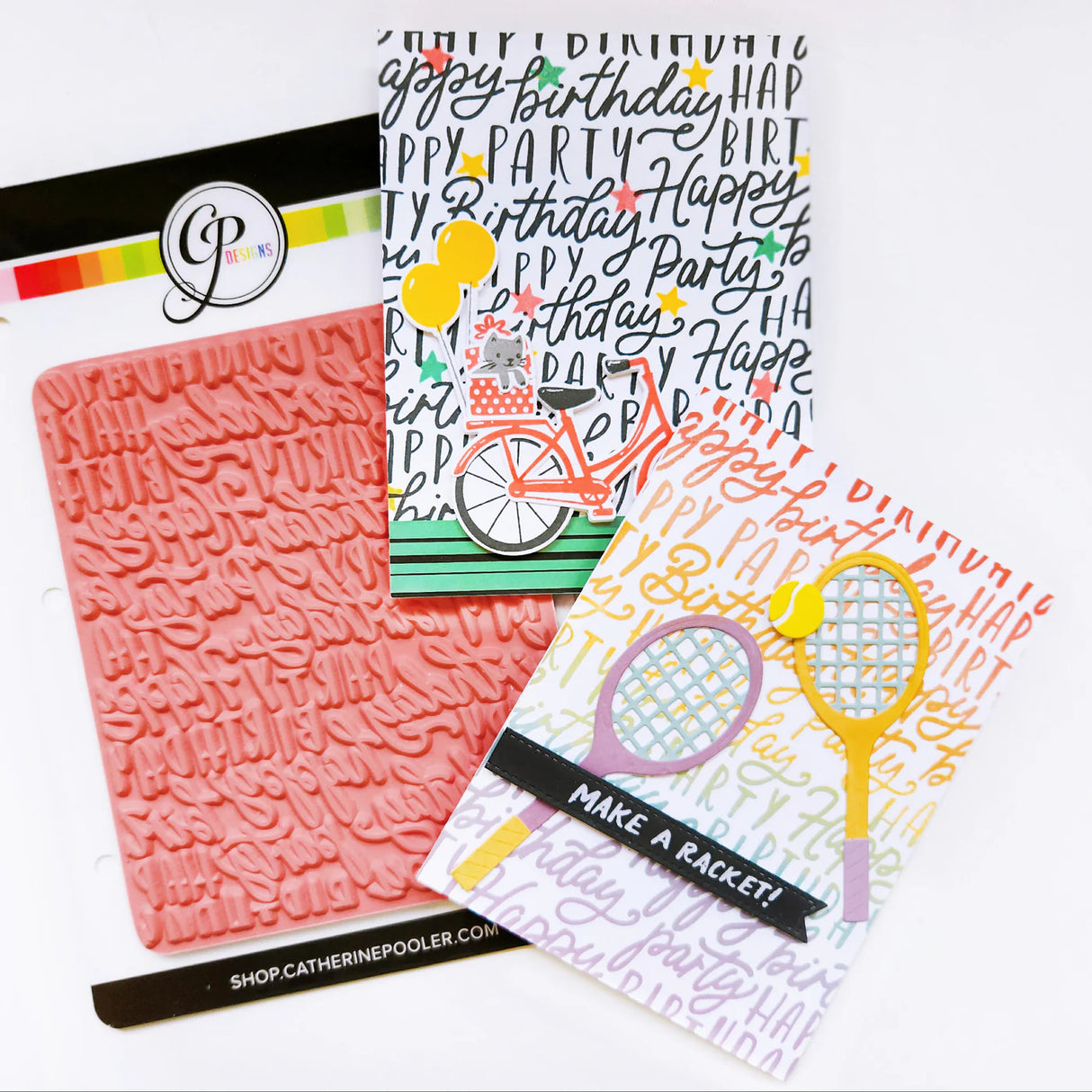 Catherine Pooler - Block & Script Birthday Background Stamp