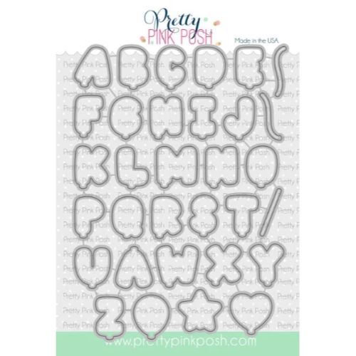 Pretty Pink Posh - Balloon Alphabet Coordinating Die Set