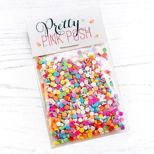 Pretty Pink Posh - Bright Rainbow Clay Confetti