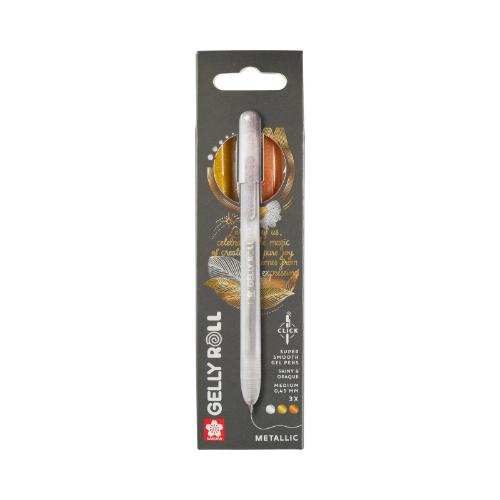 Sakura - Gelly Roll Retractable Metallic Set Silver Gold Copper 3pcs