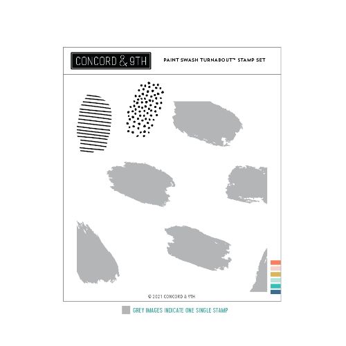 Concord & 9th - Paint Swash Turnabout 6X6 Stamp Set