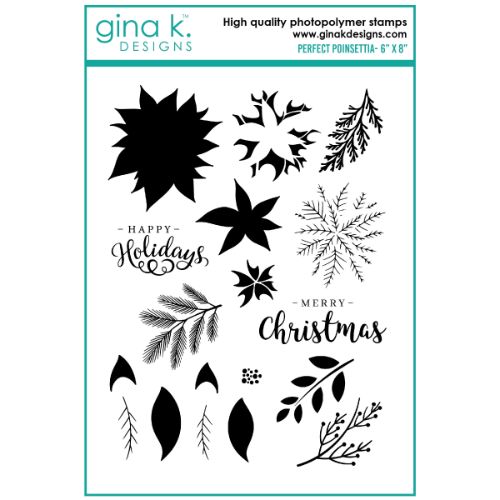 Gina K Designs - STAMPS- Perfect Poinsettia