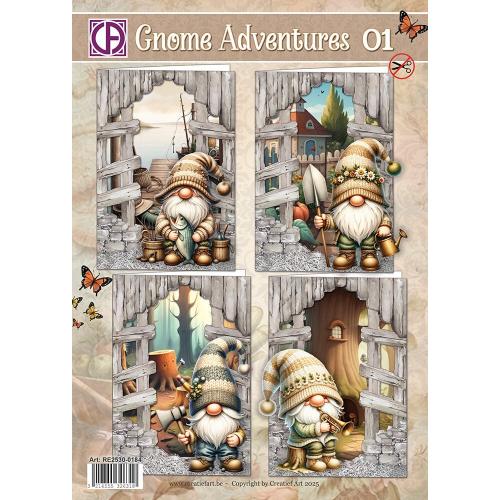 Creatief Art Gnome Adventures 01 Card Kit (RE2530-0184)