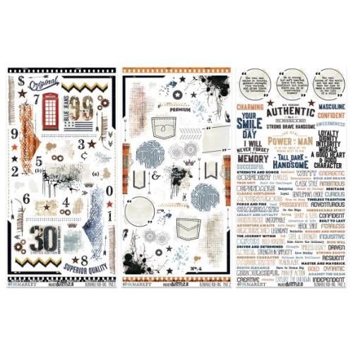 49 And Market Rub-On Transfer Set 6"X12" Rust & Revs 2.0 - Postage as per Actual