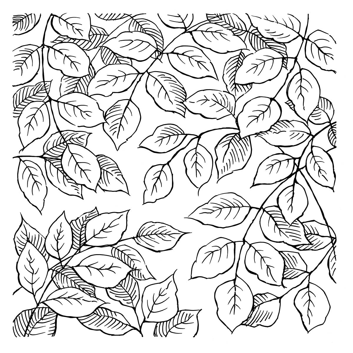Spellbinders - Stampendous Leafy Lines Cling Rubber Stamp Set