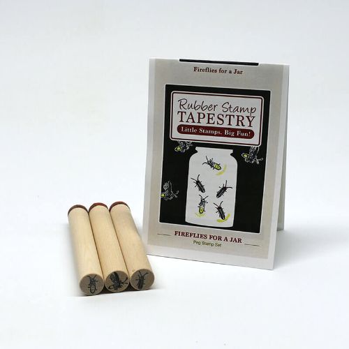 Rubber Stamp Tapestry - Fireflies for a Jar