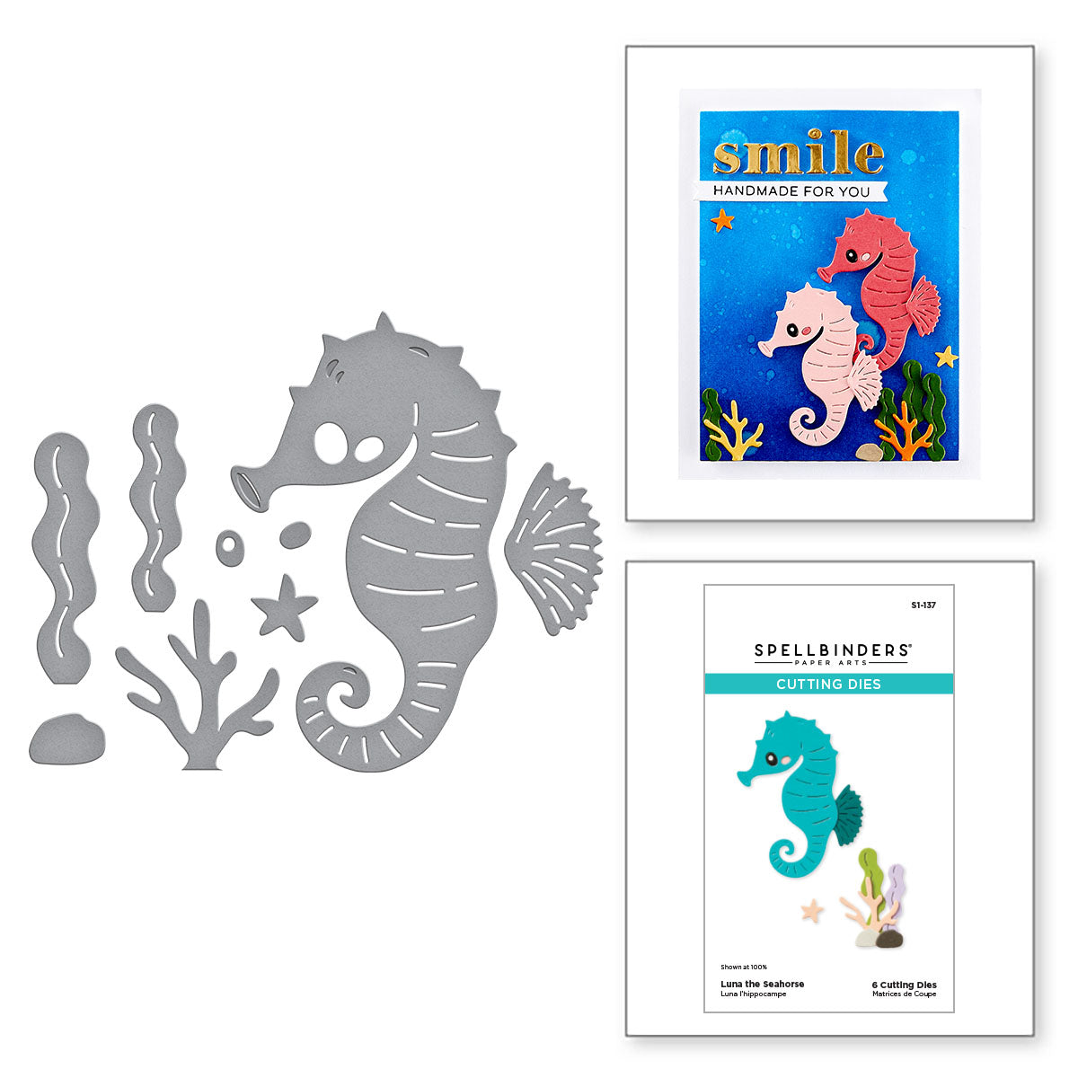Spellbinders - Luna the Seahorse Etched Dies