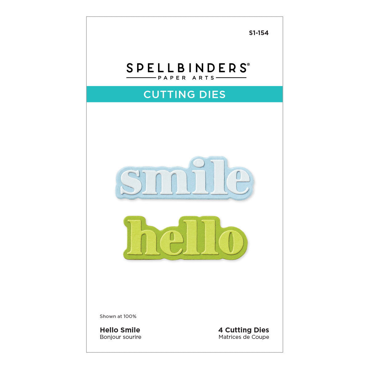 Spellbinders - Hello Smile Etched Dies