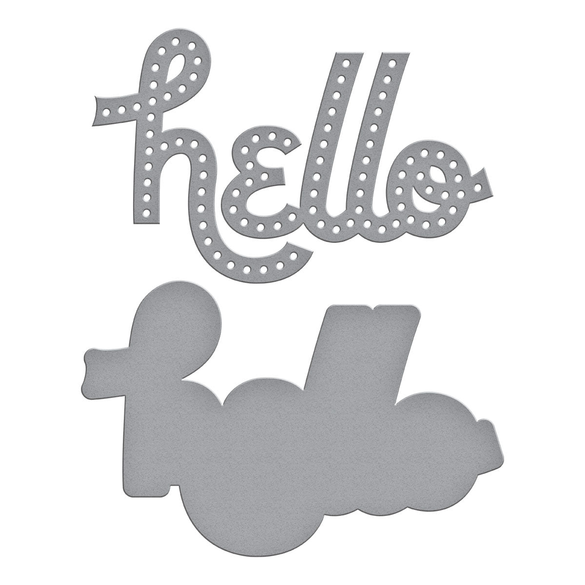 Spellbinders - Stitched Hello Etched Dies