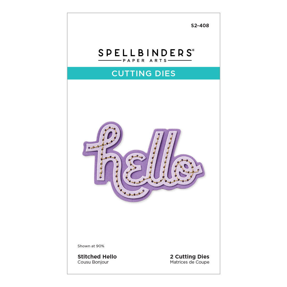 Spellbinders - Stitched Hello Etched Dies