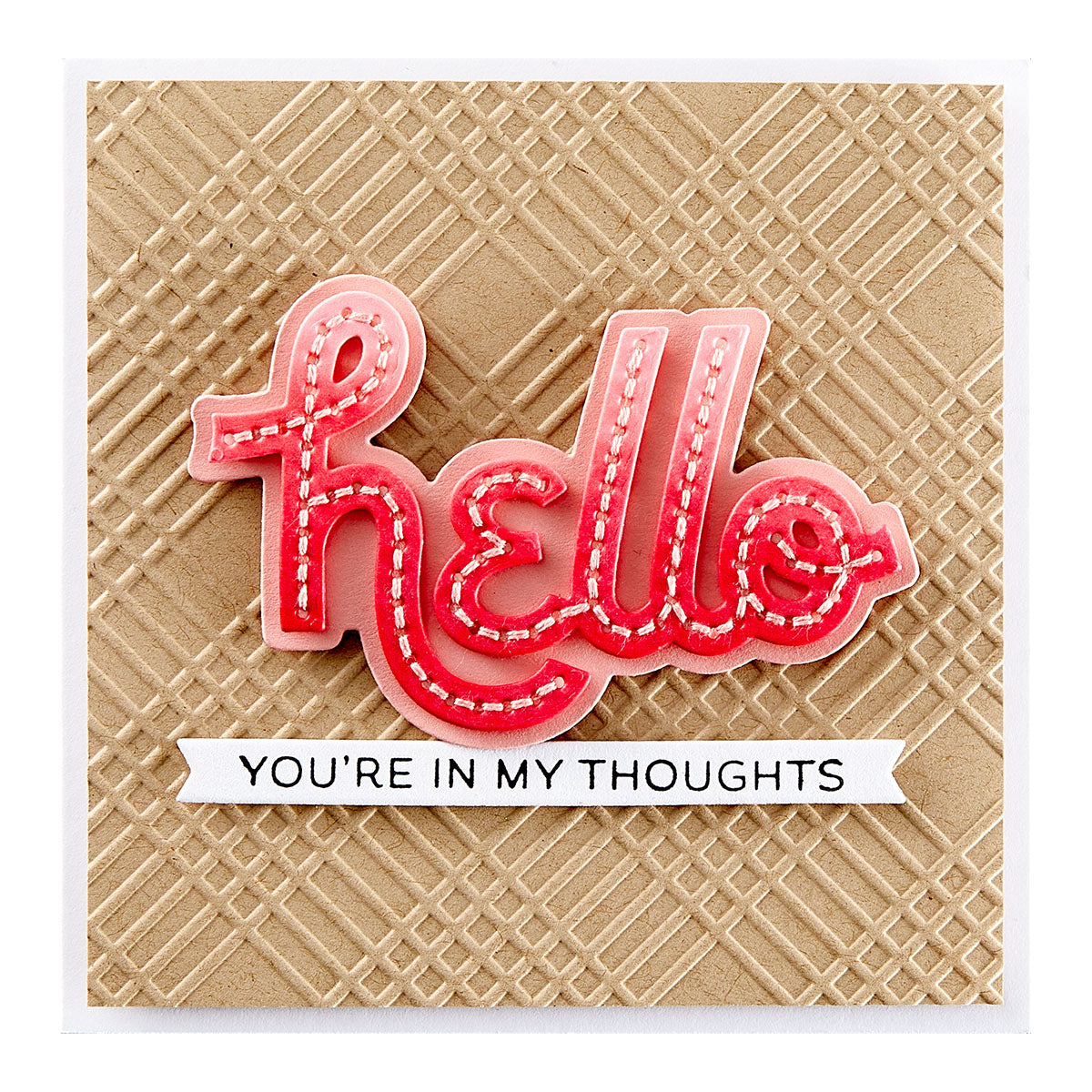 Spellbinders - Stitched Hello Etched Dies