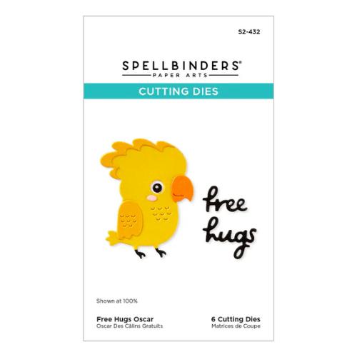 Spellbinders - Free Hugs Oscar Etched Dies from the Cheerful Chirps Collection