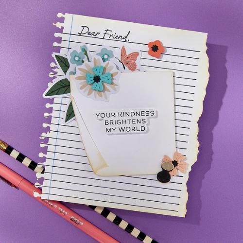 Spellbinders - Torn Paper Edges Etched Dies from the Take Note Collection