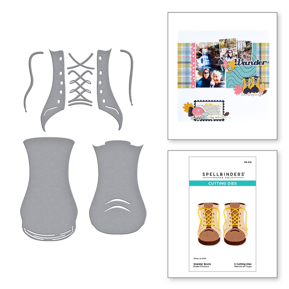 Spellbinders - Wander Boots Etched Dies from the Storytelling by Collection