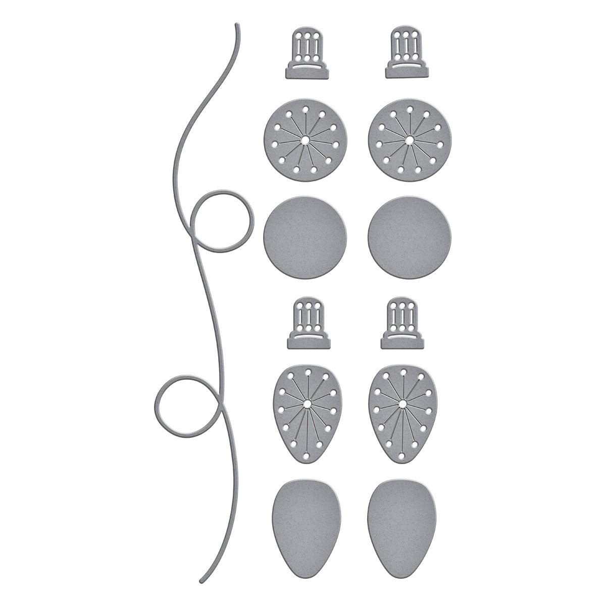 Spellbinders - Stitched String Lights Etched Dies from the Stitched Bright Collection