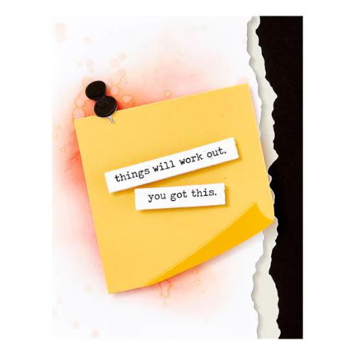 Spellbinders - Push Pin Notes Etched Dies from the Take Note Collection