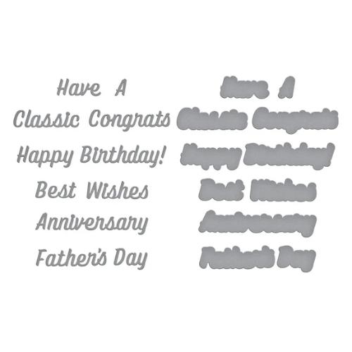 Spellbinders - Classic Sentiments Etched Dies from the Classic Road Legends Collection by Mindy Eggen