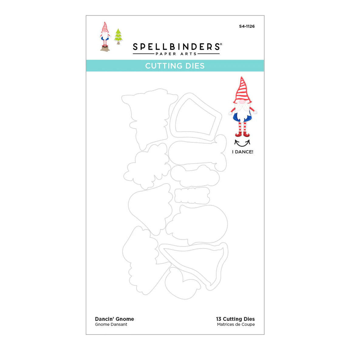 Spellbinders - Dancin' Gnome Etched Dies from the Be Merry Collection