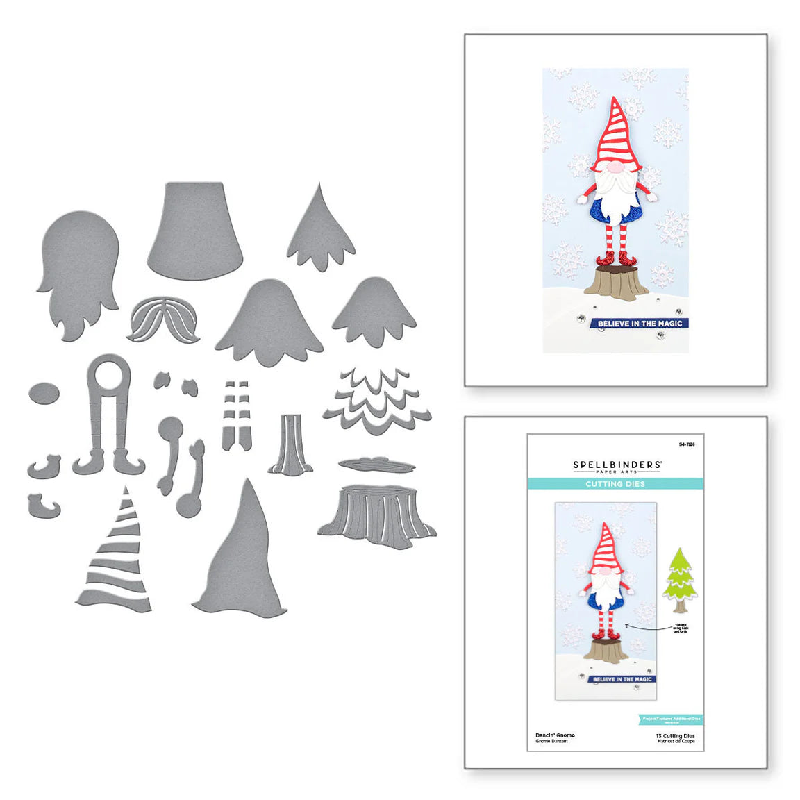 Spellbinders - Dancin' Gnome Etched Dies from the Be Merry Collection